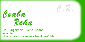 csaba reha business card